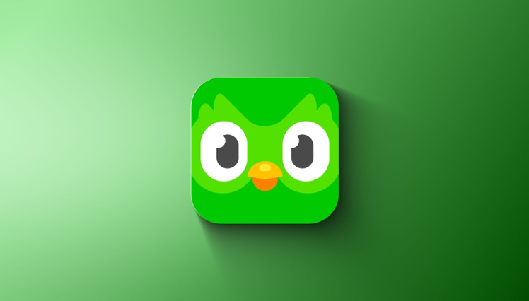 Green Duolingo owl