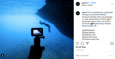 GoPro Instagram post
