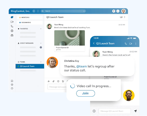 RingCentral collaboration tools